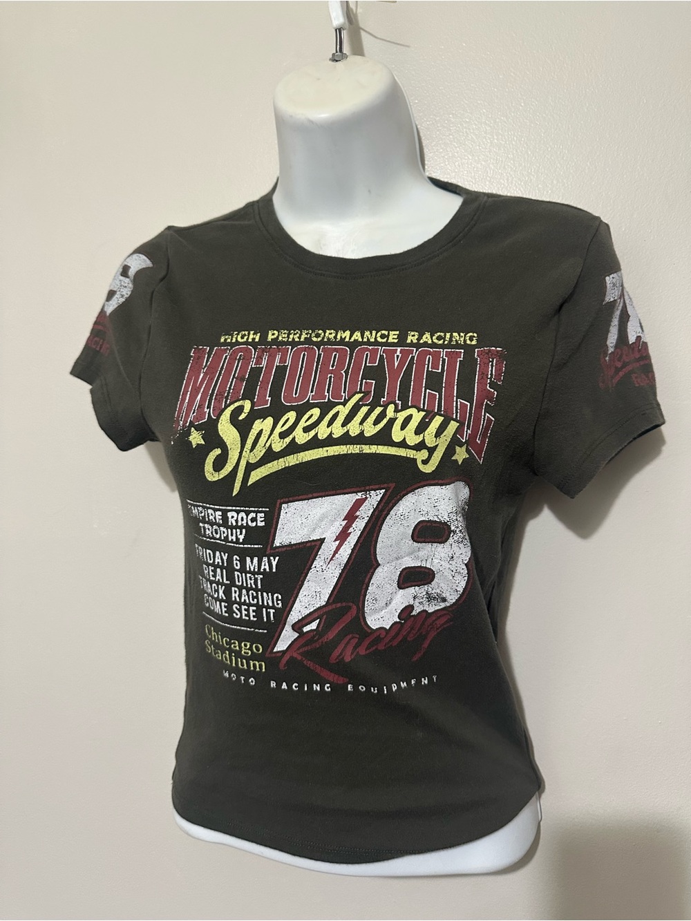 Nikxie Los Angeles Motorcycle Speedway Graphic T‑Shirt Size S Vintage Racing 
